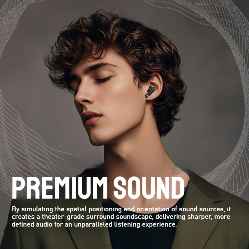 Monster AuraFit GT22 -35dB Active Noise Cancelling Earbuds 360° Stereo Wireless Bluetooth Headphone ANC Bluetooth 5.3 Earphone