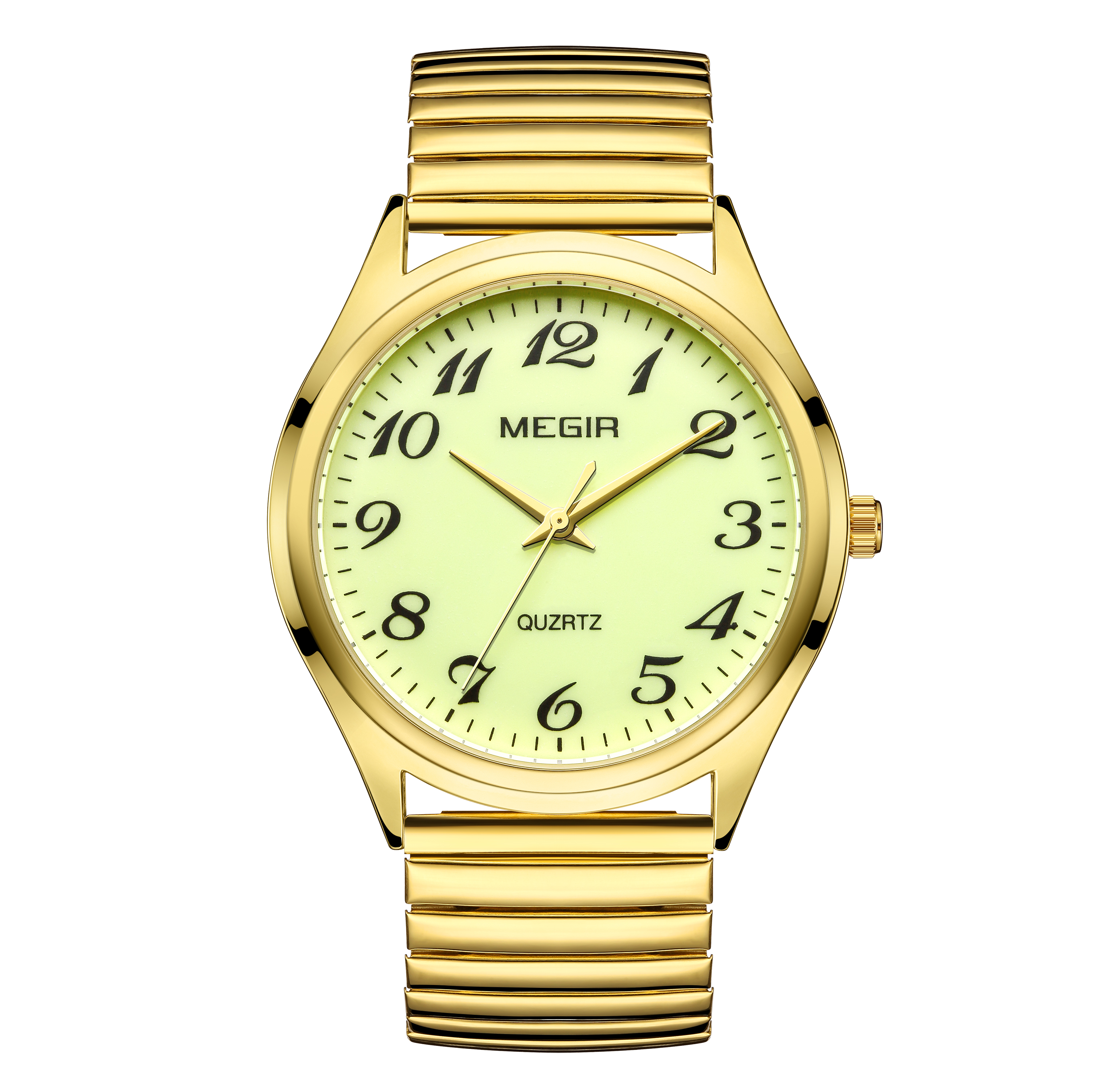 MEGIR Luxury Couple Watch for Men Women High Quality Quartz Watches Stainless Steel Waterproof Wristwatches Valentine's Day Gift