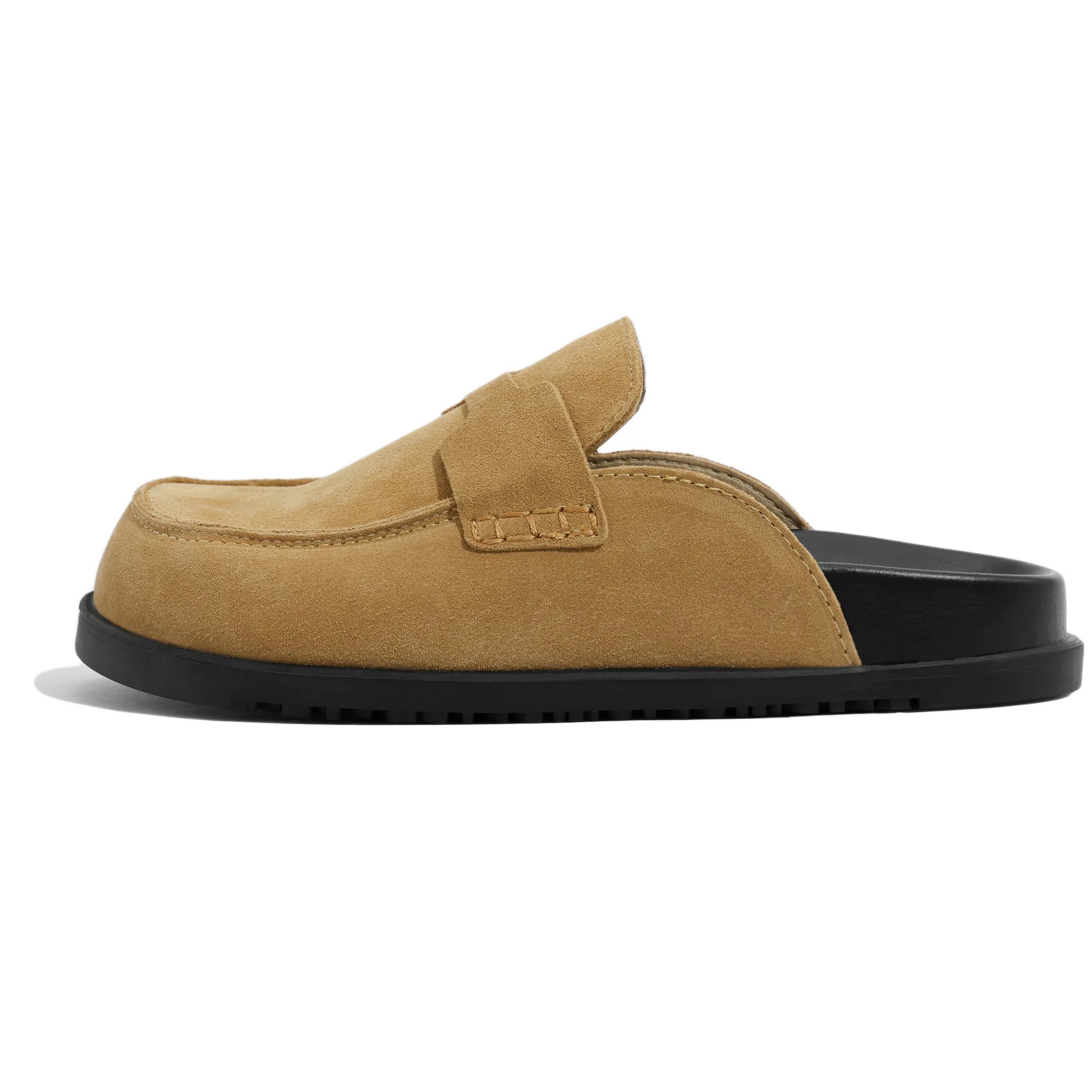 Soft Bottom Genuine Leather Women's Slippers Five Colors Available Bocan Outdoor Wear-Resistant Slip-On Shoes Korean Style