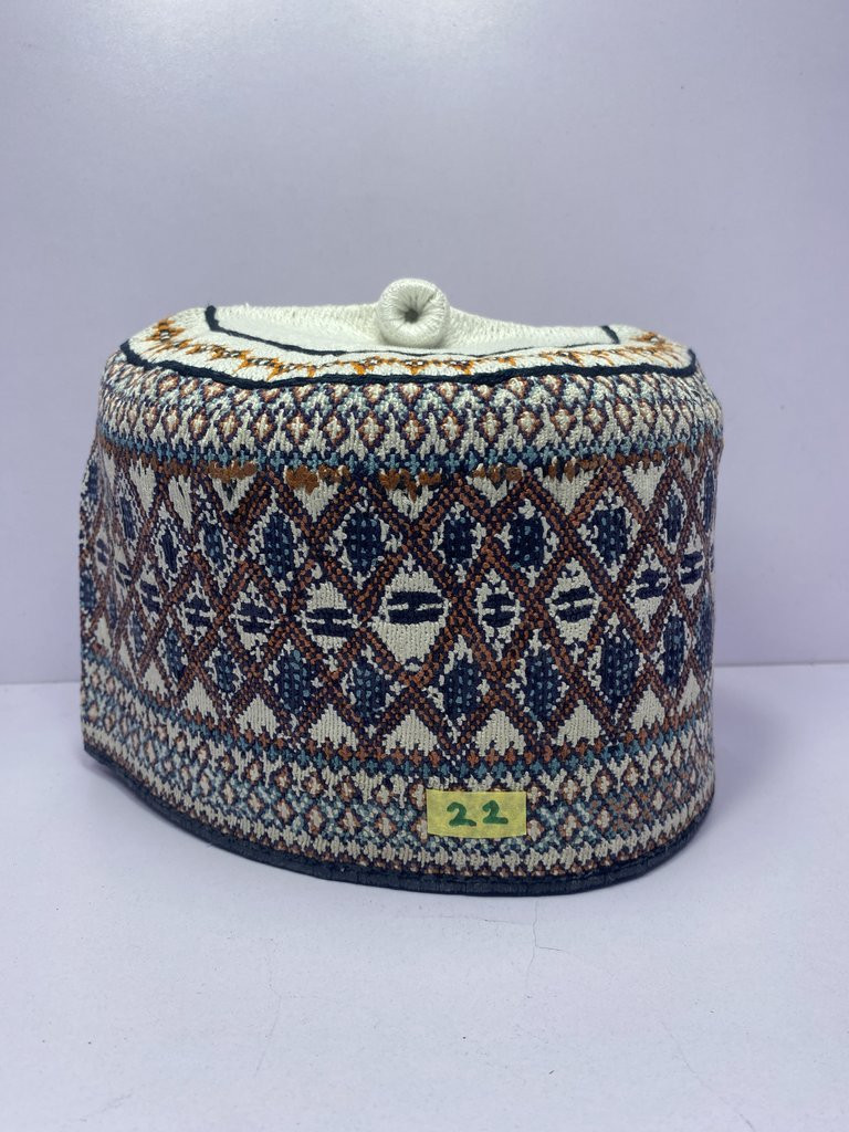 White Kindei Hausa Cap - Elegant African Hat