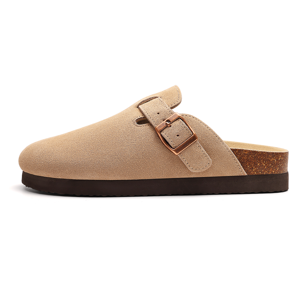 Pallene Fashion Women's Mules Cork Insole Unisex Clogs Slippers Water Corrugated Sole Non-slip Men's Sandals With Arch Support