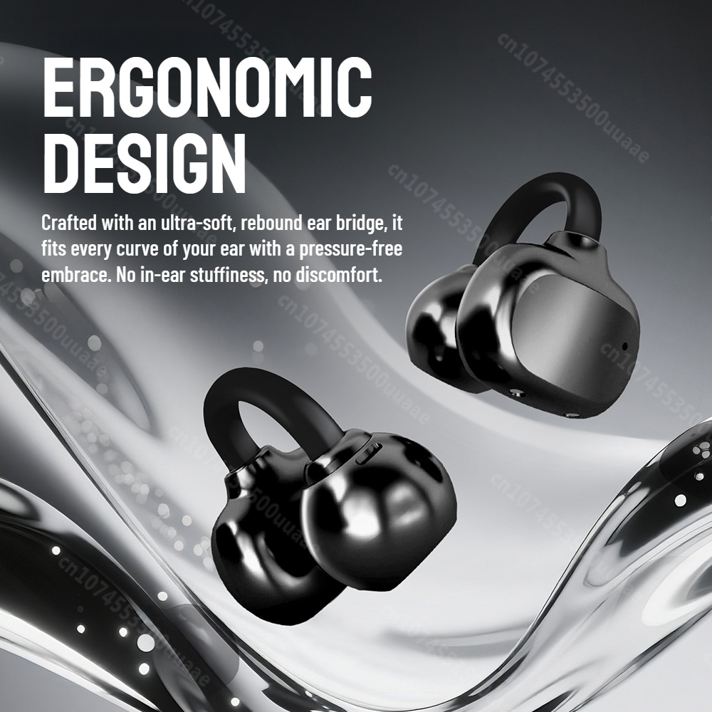 Zombiescat B15 OWS Ear Clip Headphone 360° Immersive Stereo Bluetooth 5.4 Wireless Earphones ENC Clear Call TWS Wireless Earbuds