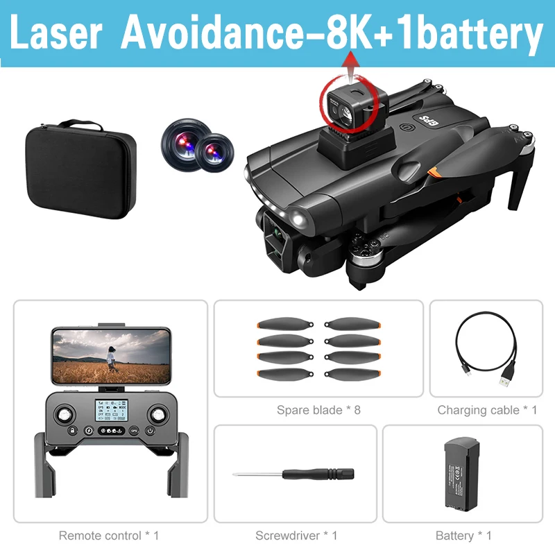 Xiaomi Mijia V198MAX Drone Laser obstacle avoidance aerial photography 8K 5G Professional HD Camera Brushless Folding Quadcopter
