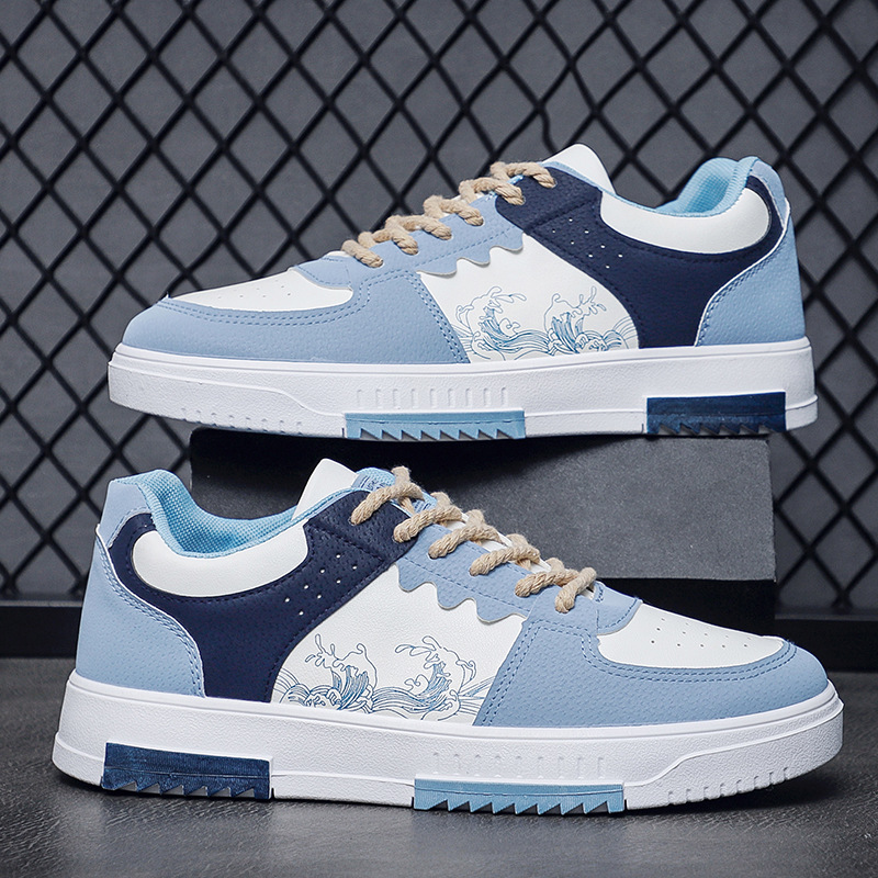 Men's Thick Soles Casual Shoes Four Seasons Soft Sole Low Tops Outdoor Walking Shoes Fashion Sports Board Shoes Vulcanized Shoes