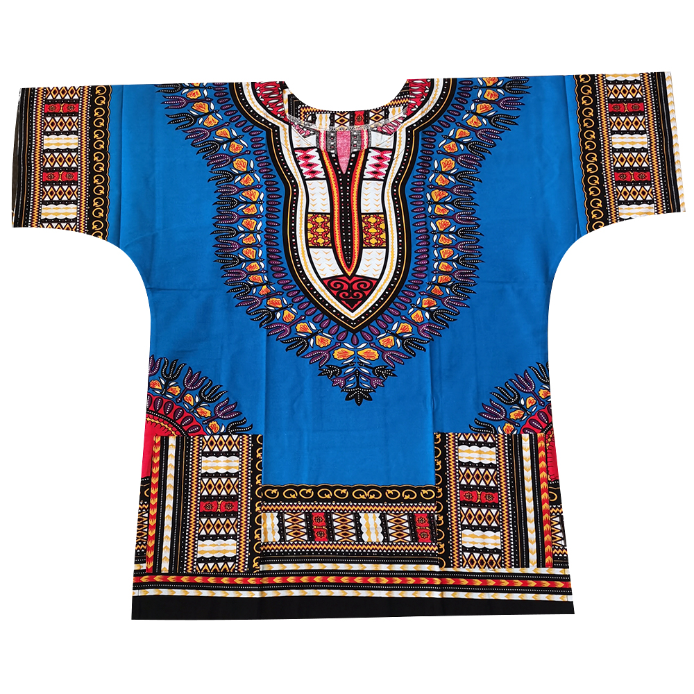 (Fast shipping) New fashion design african traditional printed 100% cotton Dashiki T-shirts for unisex (MADE IN THAILAND)