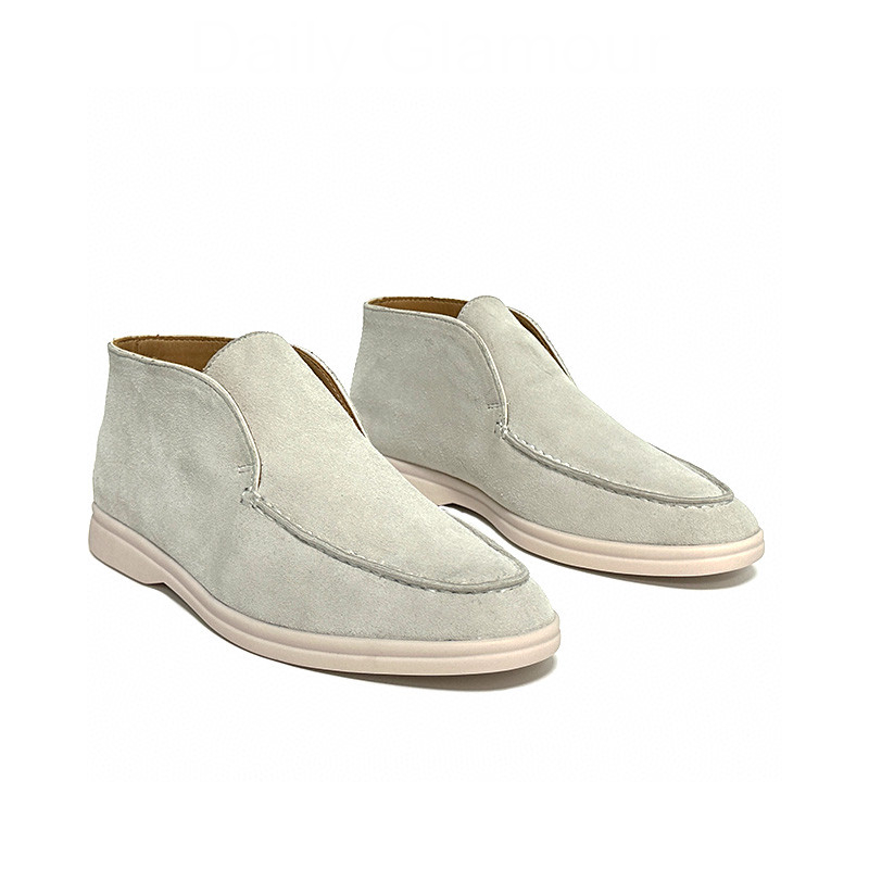 Loafers Men's Shoe Stitching Women None Adult Cow Suede Rubber Leather Casual Shoes Sneaker Best