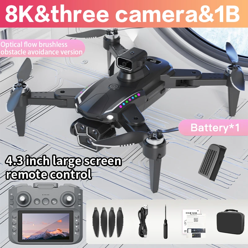 Xiaomi Mijia S12 Drone 4K HD Camera three Cameras 8K Professional Brushless Motor inch large screen remote control Quadcopter RC