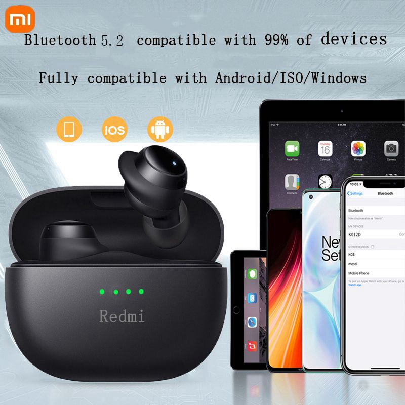 Xiaomi Redmi Wireless Bluetooth HeadphonesTWS Control Sport Headset Waterproof Microphone Music Earphone Work On All Smartphone