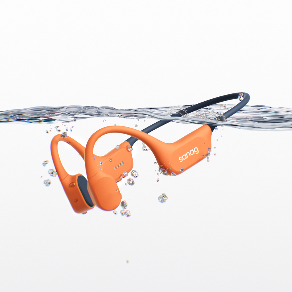 Sanag B77S IPX8 Swimming Earphone Bone Conduction Bluetooth Headphone Choice Flash-sale 64GB Memory MP3 Player Wireless Headset