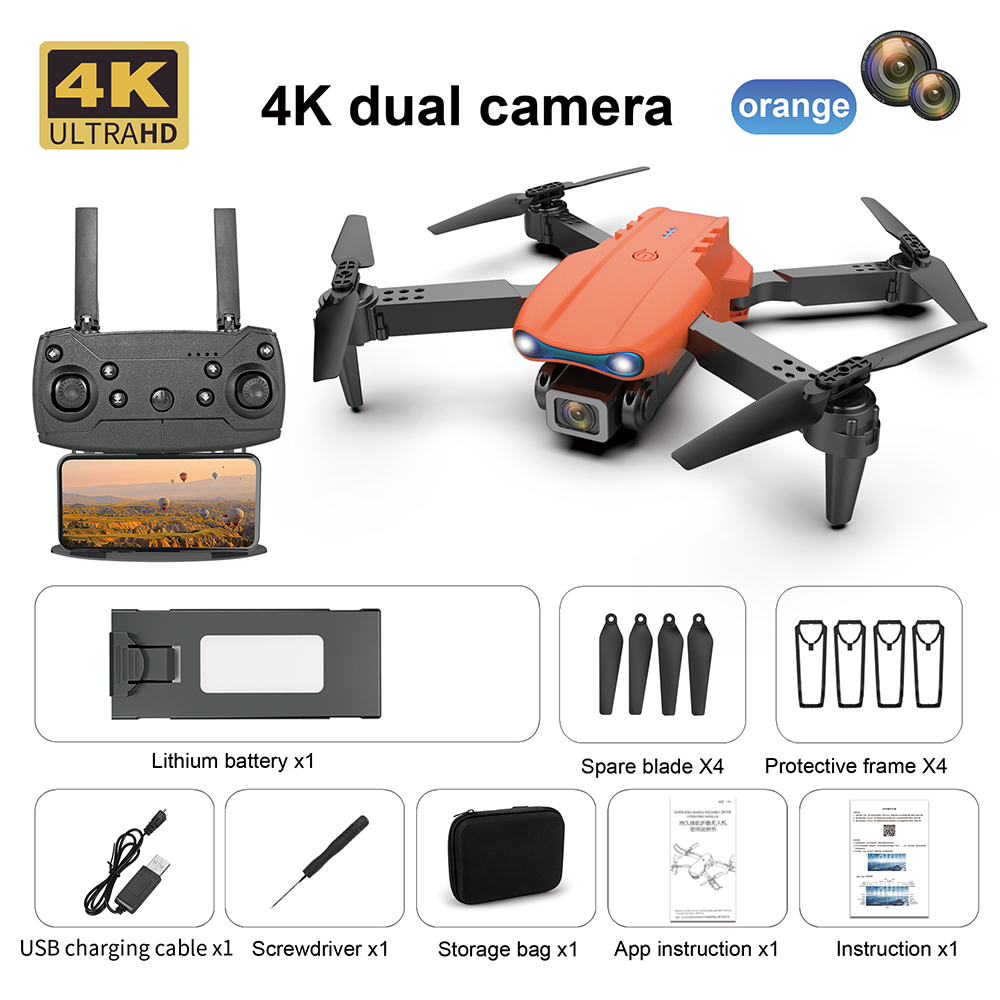 Professional Drone E99/K3 4K wide-angle HD camera WiFi FPV height Hold Foldable RC Quadrotor helicopter Camera-free Dron Toys