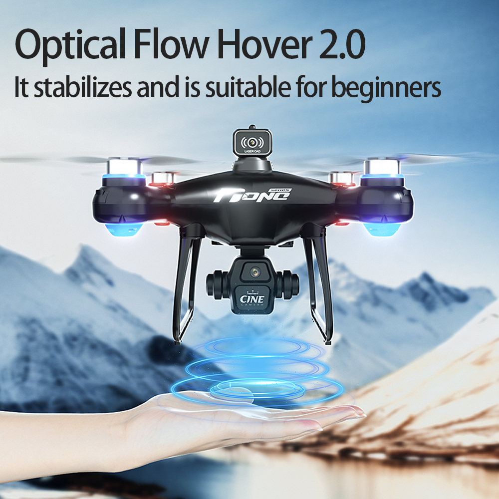 E55 Mini Drone 4K Professional HD Camera with Large Screen 2.4G WIFI FPV Dron Brushless Optical Flow Hover Folding Quadcopter