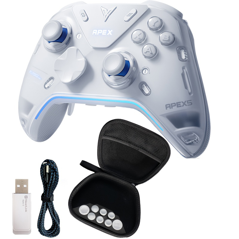 Flydigi apex 5 controller gamepad wireless gamepad for pc /Switch/Phone/TV/tablet computer,charging dock with Cool RGB screen