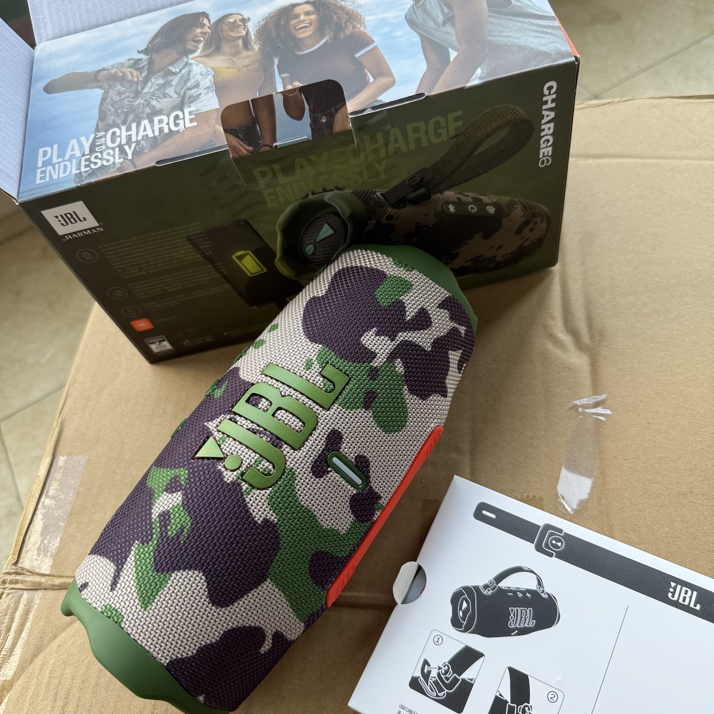 ‌JBL Charge 6 Wireless Waterproof Speaker with Bass Boost and Precision Tweeter for Outdoor Portable Stereo Sound‌