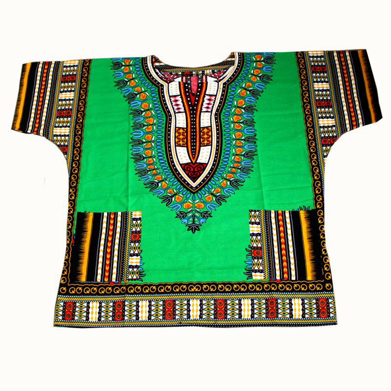 (Fast shipping) New fashion design african traditional printed 100% cotton Dashiki T-shirts for unisex (MADE IN THAILAND)