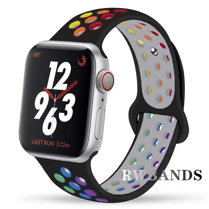 Sport Strap for Apple Watch Band 46mm 44mm 40mm 42-38-41mm 45mm Breathable Bracelet iWatch Series 10 9 8 7 6 SE 5 3 Ultra 2 49mm