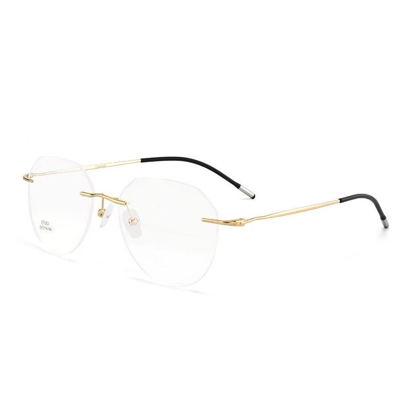Ultralight Titanium Alloy Rimless Men Glasses Frame Square Eyeglasses Myopia Prescription Frames For Women Optical Eye Glass