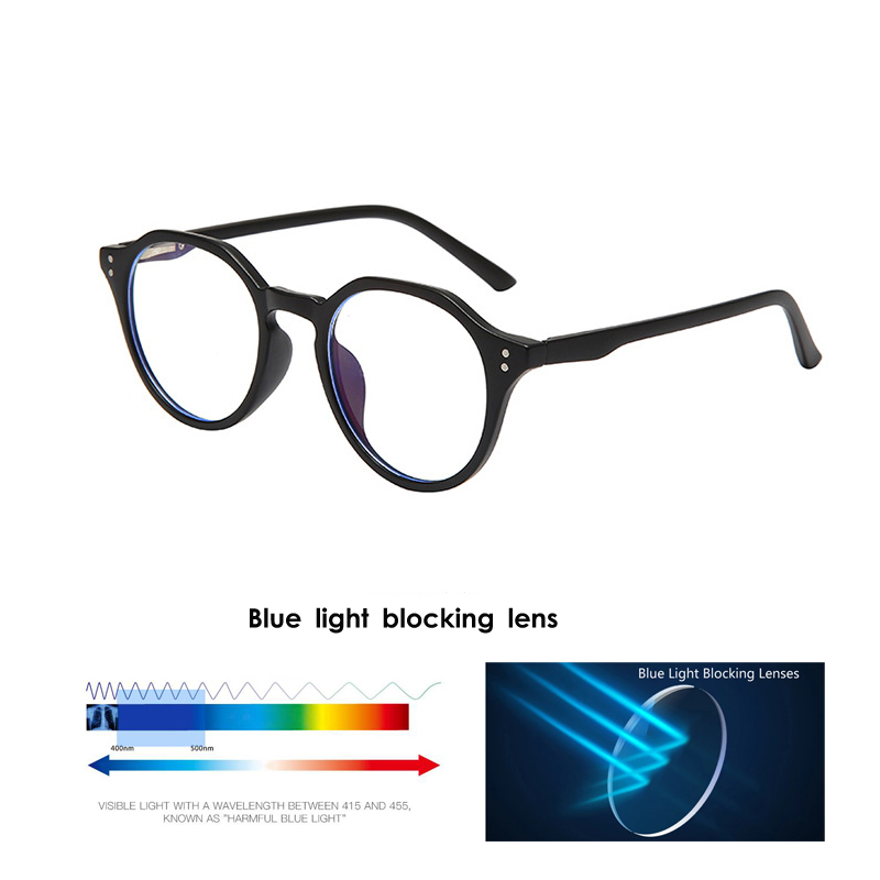 VCKA Anti-Blue Photochromic Myopia Glasses Women Men TR90 Frames Custom Prescription Computer Eyewear   -0.5 TO -10