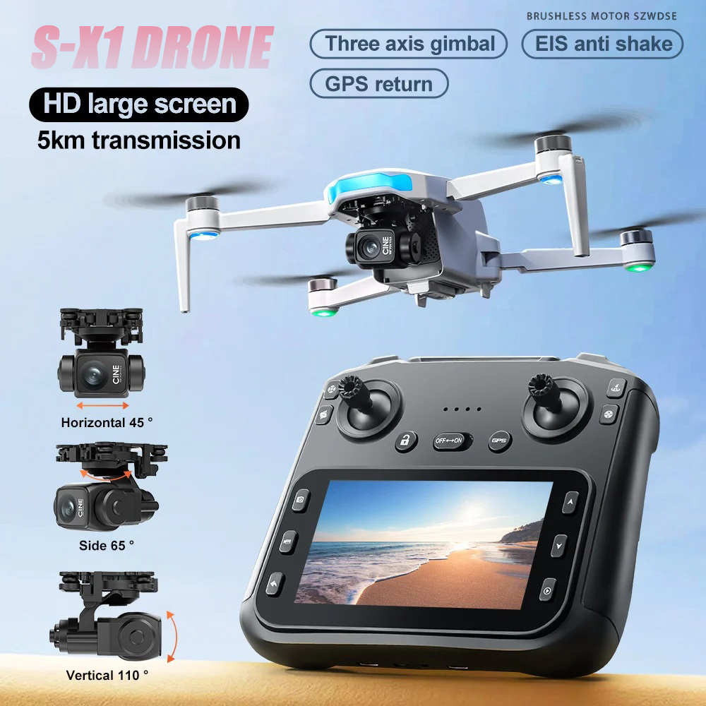 2025 New S-X1 Drone GPS 8K Professional HD 360° Dual Cameras 3-axis gimbal 5G WIFI Brushless Motors Foldable RC Quadcopter Toys