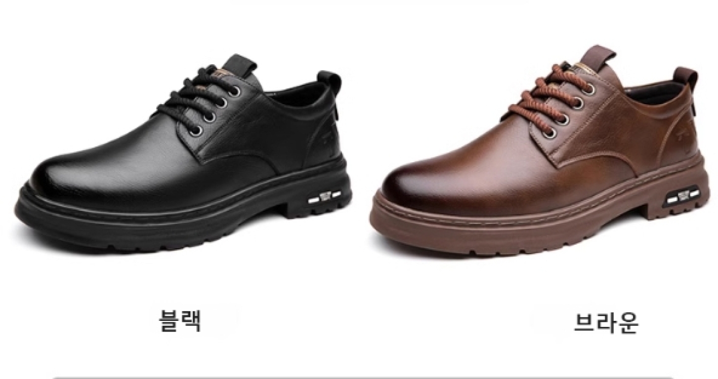 Men's Outdoor Casual Leather Shoes Dad Big Head Leather Shoes Lace Free Retro Men's Shoes Antiskid Outdoor Oxford Work Shoes