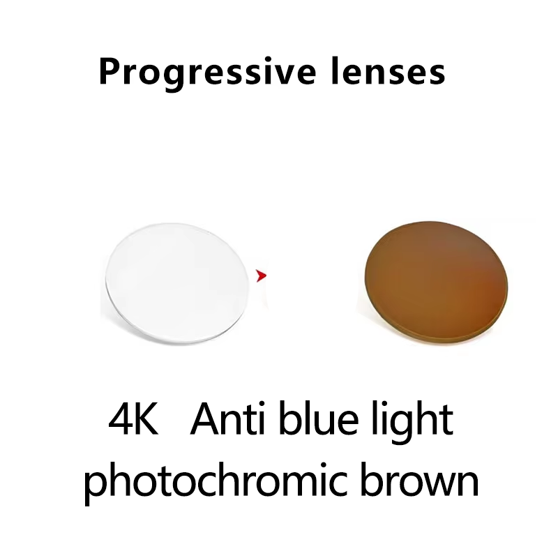 ALICIA 1.56 1.61 1.67 1.74Anti-scratch Anti-blue Photochromic Widest Field of View Progressive Multi-focal Lens 4.0  1 Pair