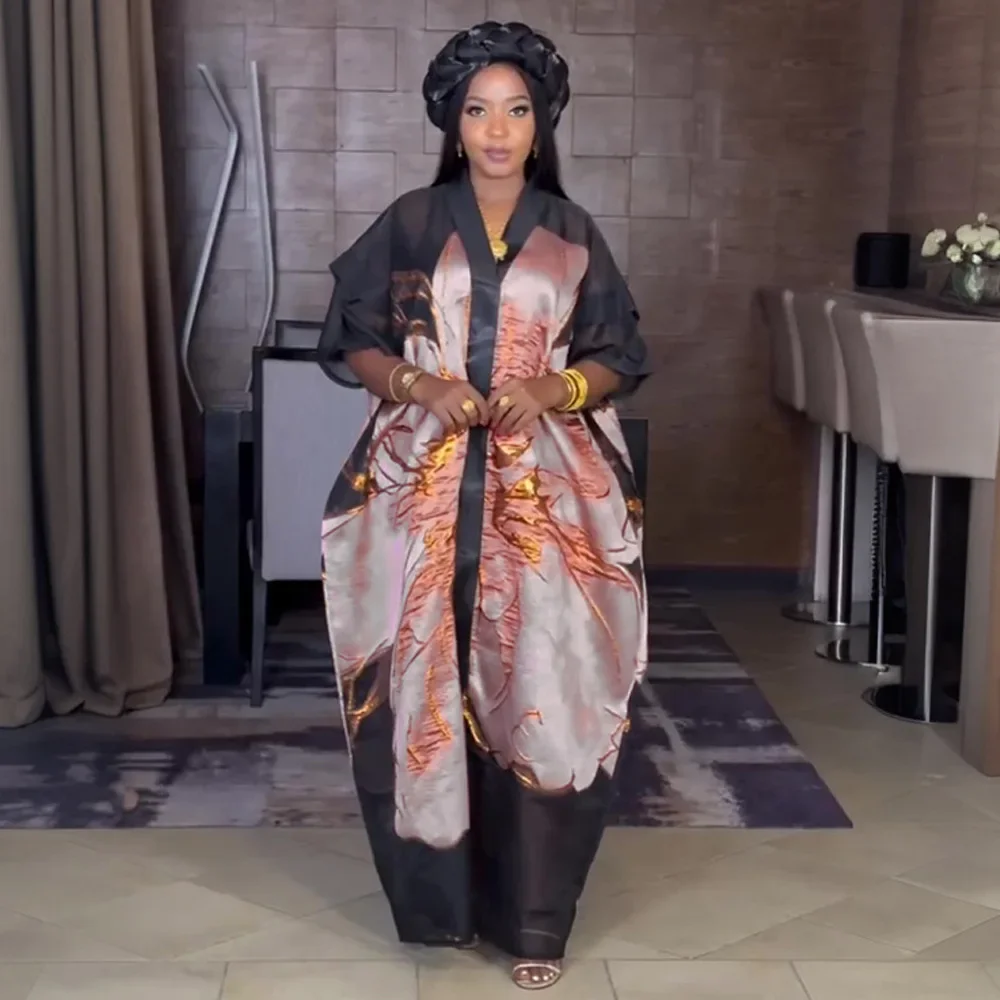 Plus Size African Dresses for Women Traditional Africa Clothing Dashiki Ankara Outfits Gown Abayas Muslim Kaftan Maxi Long Dress