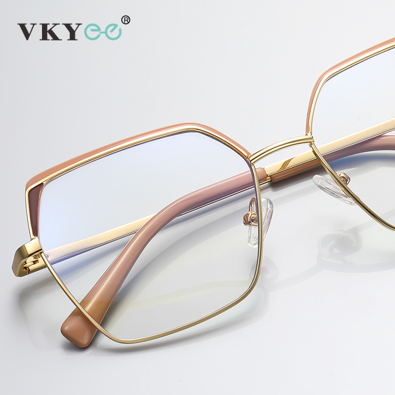 VICKY Geometric Square Fashion Large Framed Glasses Women's Reading Glasses Anti-Blue Light Customised Prescription Available