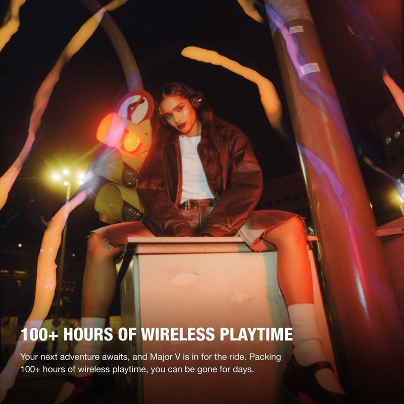 Marshall Major V 5 Wireless Bluetooth Headphone with Mic Foldable Pop Rock Retro Headset Support Marshall Bluetooth App