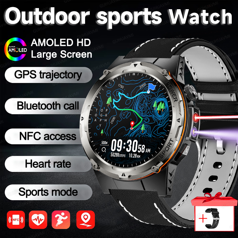 2025 NEW Popular Outdoors GPS tracker Sports Smart Watch Men 500mAh NFC HD Call IP68 depth waterproof Watch Men For Xiaomi Men