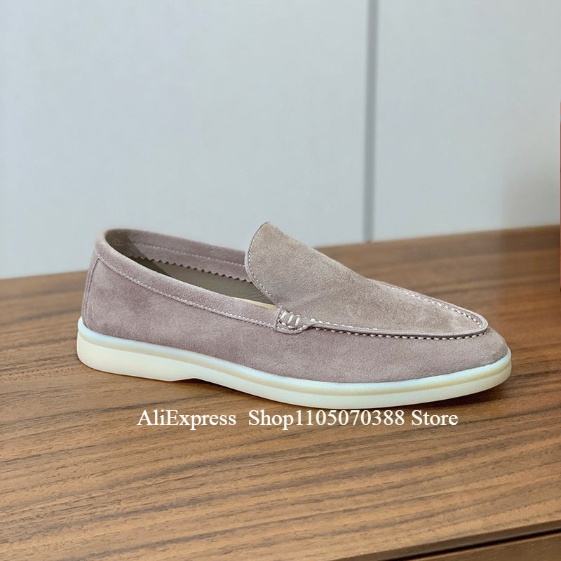 large size 35-51 highquality all Genuine leather walking men's loafers sheepskin Casual comfortable Sheep suede men's shoes