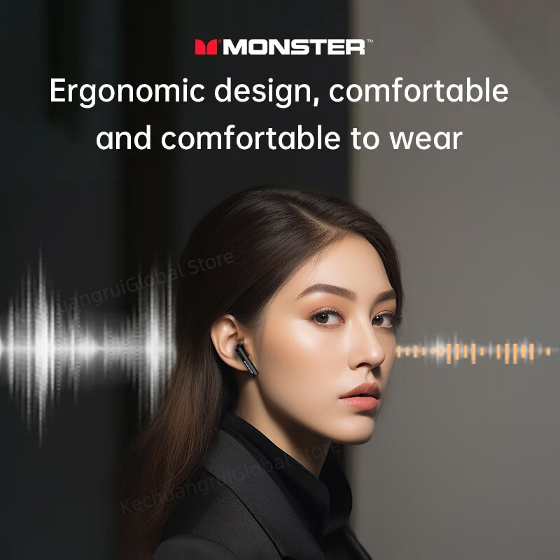 Monster XKT26 Bluetooth 5.4 Earphones TWS Hifi Stereo Wireless Headphones Gamer Headset Noise Reduction Sports Earbuds 2025 New