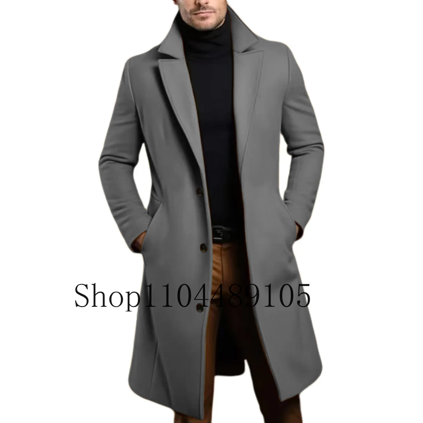 Men's Winter Jacket Long Coat Men Casual Business Cardigan for Men Coat Customization Evening Party Business Activities Latest