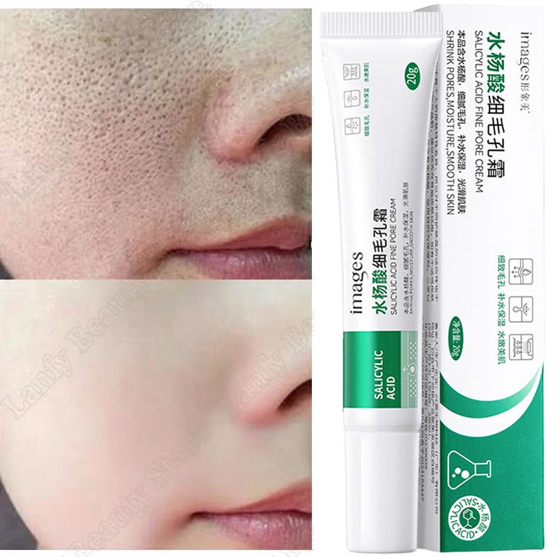 Salicylic Acid Pore Clearing Cream Shrink Pores Remove Blackheads Acne Brighten Moisturizing Smooth Skin Care Korean Products