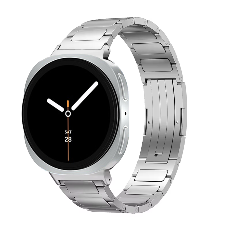 Titanium Metal Strap for Samsung Galaxy Watch 8 40mm 44mm/Classic 46mm Stainless Steel Band for Galaxy Watch 8 Ultra 47mm Correa