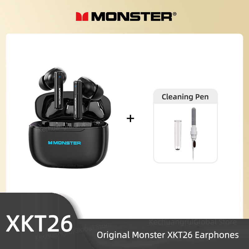 Monster XKT26 Bluetooth 5.4 Earphones TWS Hifi Stereo Wireless Headphones Gamer Headset Noise Reduction Sports Earbuds 2025 New