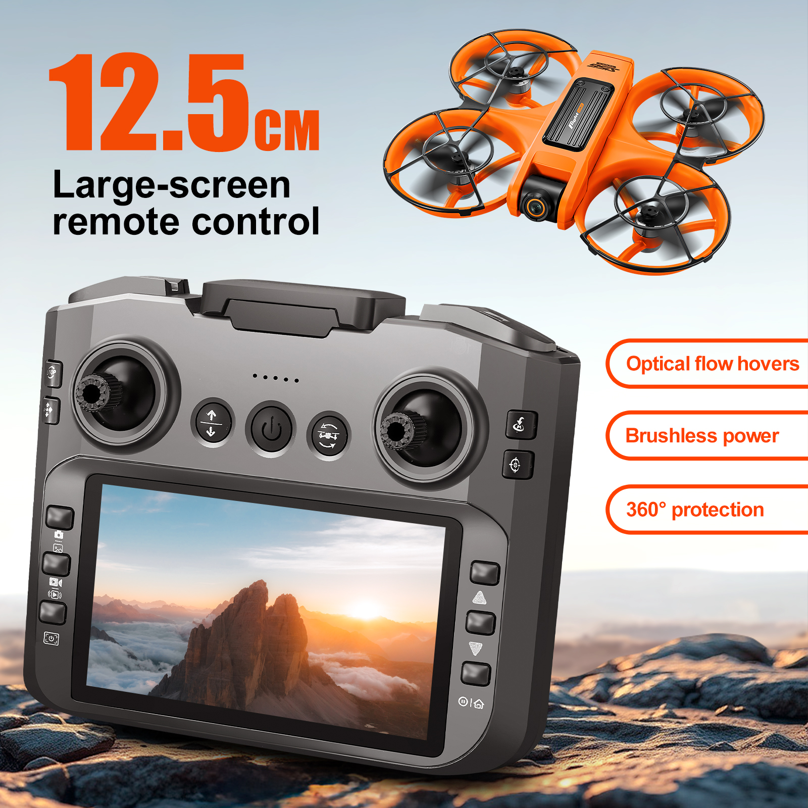 S156 Mini Drone 4K Professional HD Camera with Large Screen 2.4G WIFI FPV Dron Brushless Optical Flow Hover Folding Quadcopter