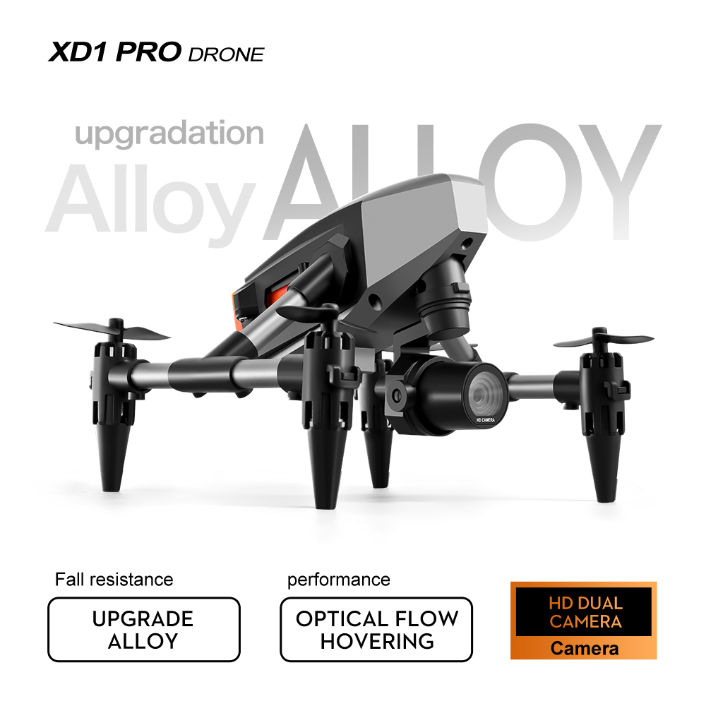 LSRC XD1 pro Mini Drone WIFI Dual Camera 4K/8K Optical Flow Positioning Alloy Anti-Drop Quadcopter with Remote Control RC Toy Gi