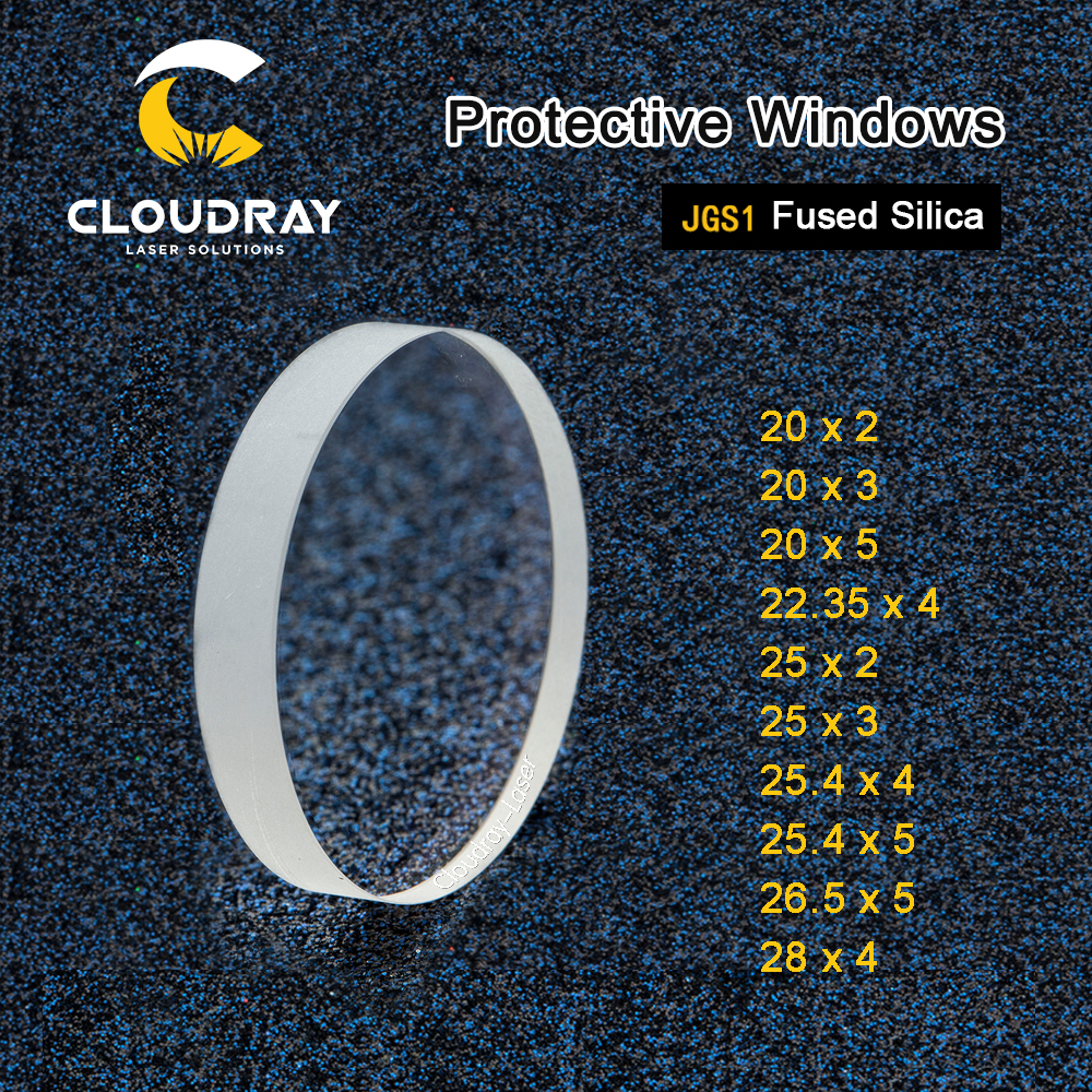 Cloudray Laser Protective Windows D20 - D29 Series Quartz Fused Silica for Fiber Laser 1064nm Precitec Raytools WSX