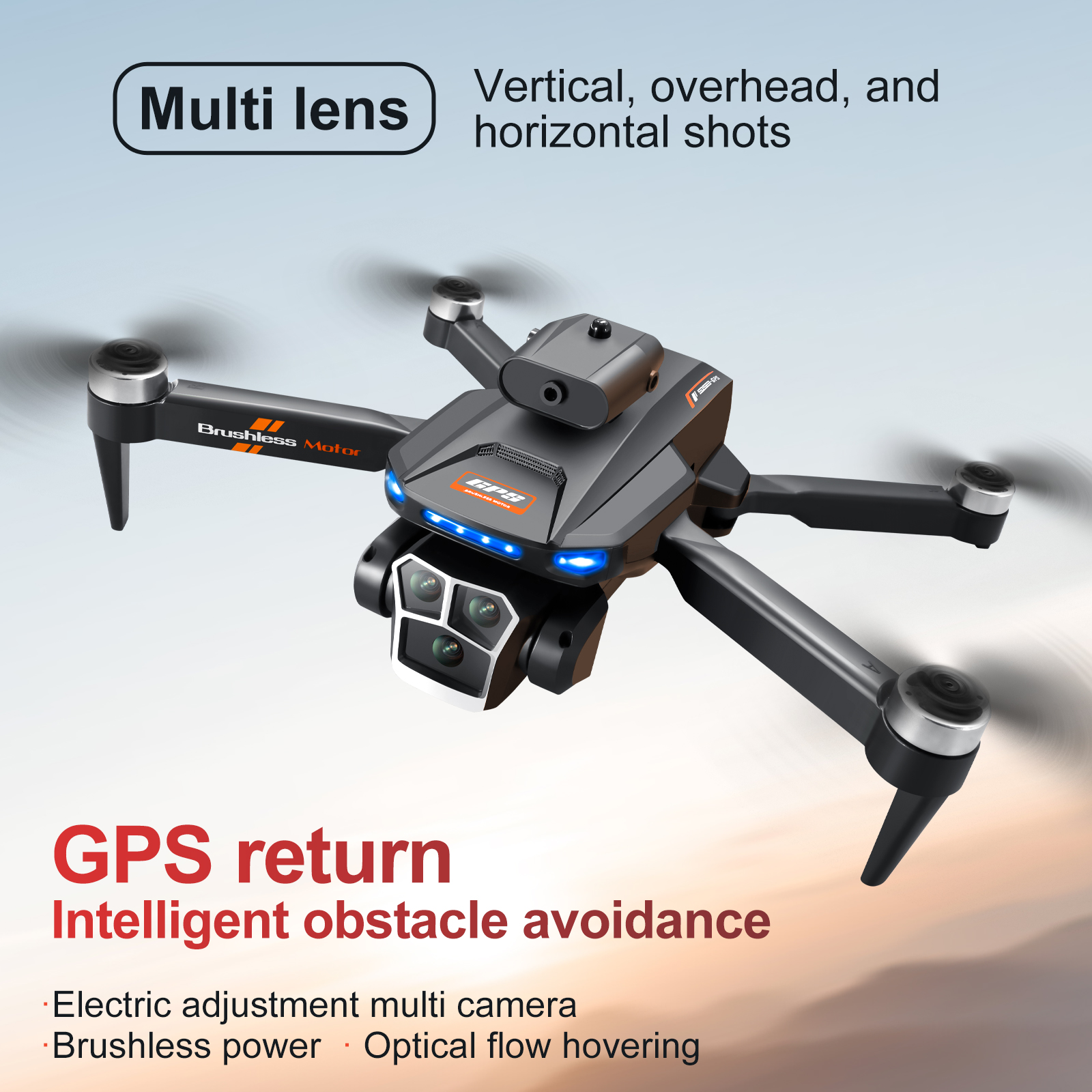 2025 S158 Max Drone Aerial Vehicle Brushless GPS Positioning Quadcopter Obstacle Avoidance Electrically Adjustable RCl Aircraft