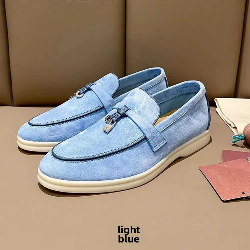 Soft Sole Piped Edge Leather Flats Women's Shoes Summer Style Sheepskin Insole Comfortable Fashionable Footwear