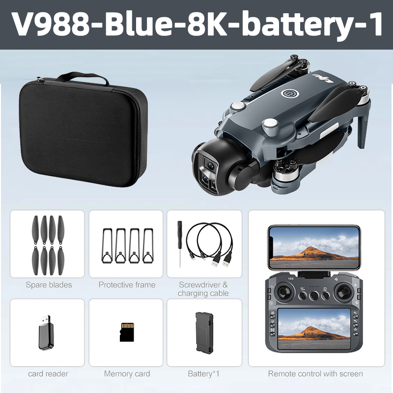 Xiaomi's new V988 5G drone, 4K professional HD dual-camera aerial photography remote control aircraft quadcopter toy dron, 3000m