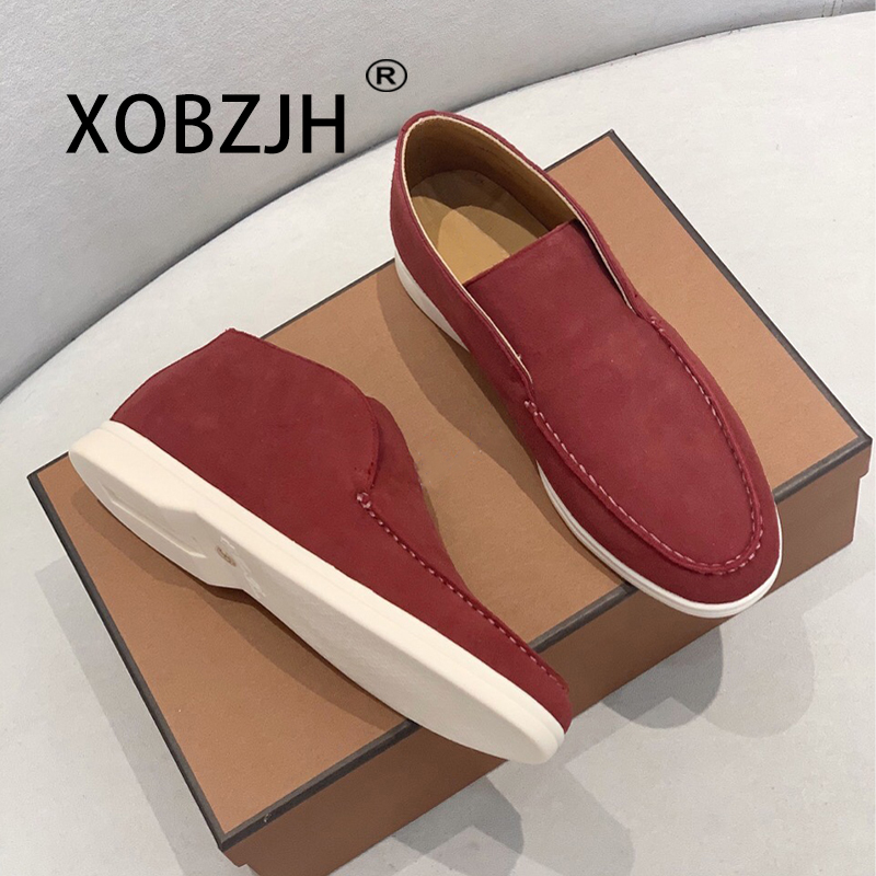 No Logo-Luxury Designer Warm Winter Boots 2025 New Men's Suede Leather Winter Trends Casual Flat Shoes Comfort Walking Shoes