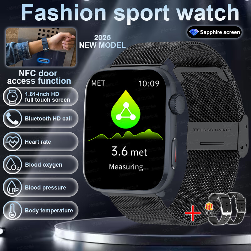 Smart Watch Watch Global Version Men Women HD AMOLED Display Heart Rate Bluetooth Call GPS Track Waterproof Sports Smart Watches