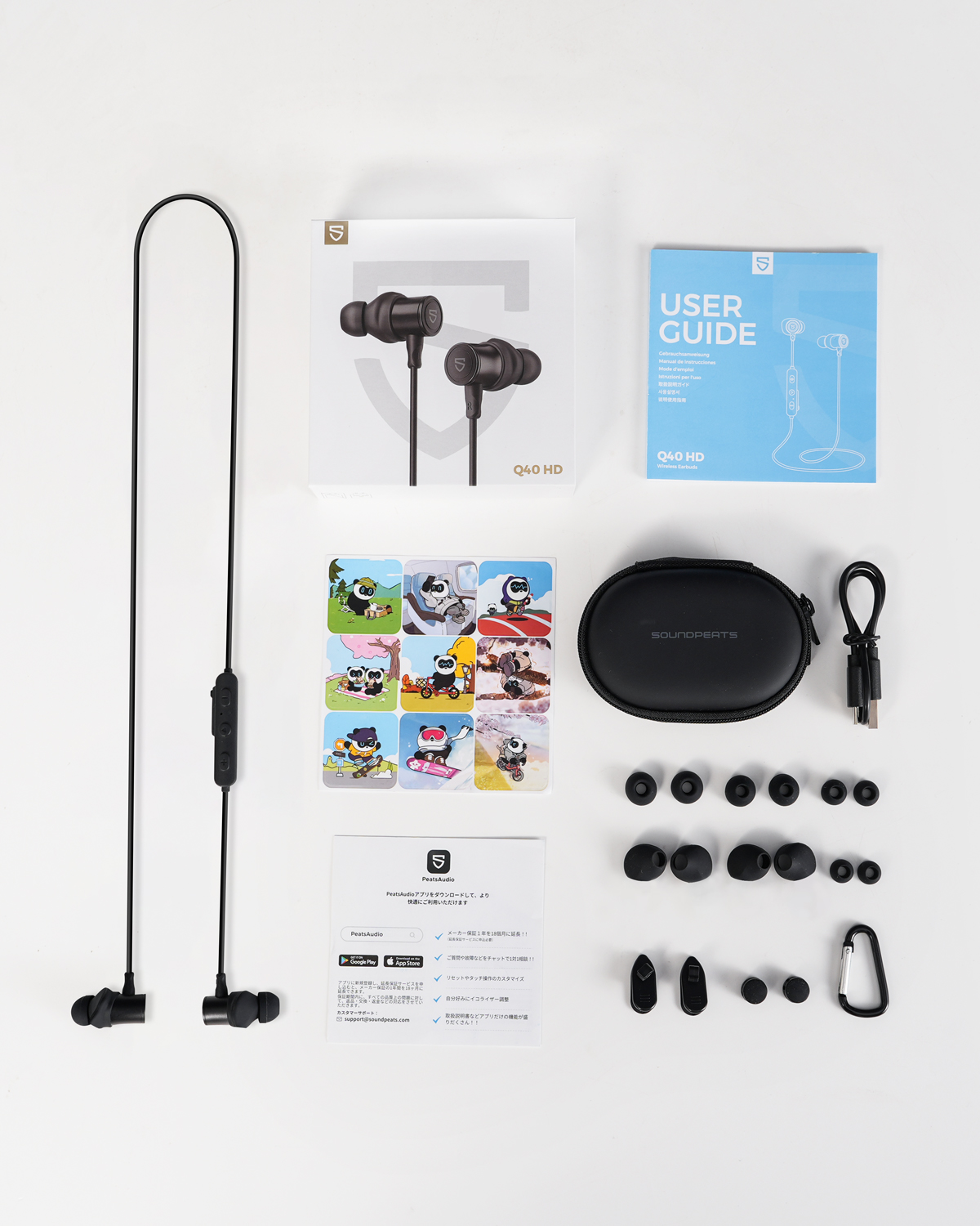 SoundPEATS Q40 HD Wireless Earphones Bluetooth 5.4 Headphones LDAC Hi-Res Audio, 11mm Dual-Magnet Driver, IP67,Fast Charge