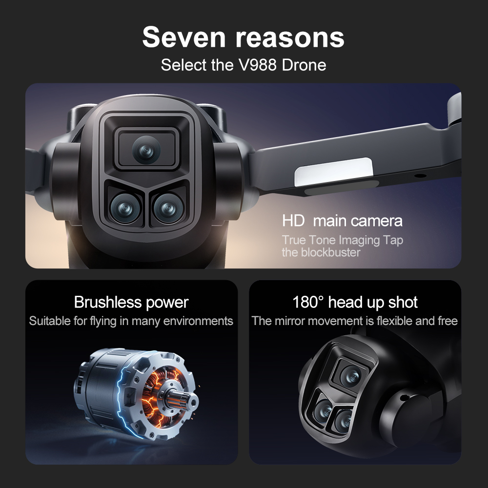 HOT NEW for Xiaomi V988 Camera Drone 8K Professional Dron 4K with Screen Under 249g Remote Control  Brushless RC Quadcopter Toys