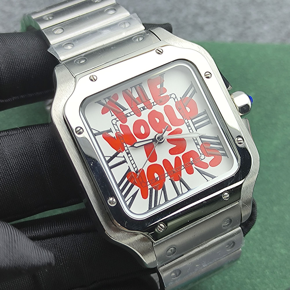 38MM Santos watch NH35 Watch Men's Watch Square Watch Santos Watch Men's Stainless Steel Watch NH35 Movement