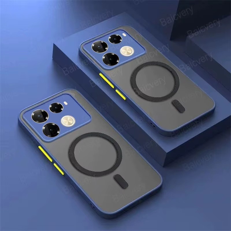 Phone Case For infinix Note 40 Pro Plus 5G Note4G X6851 X6852 X6853 Magnetic Transparent Matte TPU Wireless Charging Cover