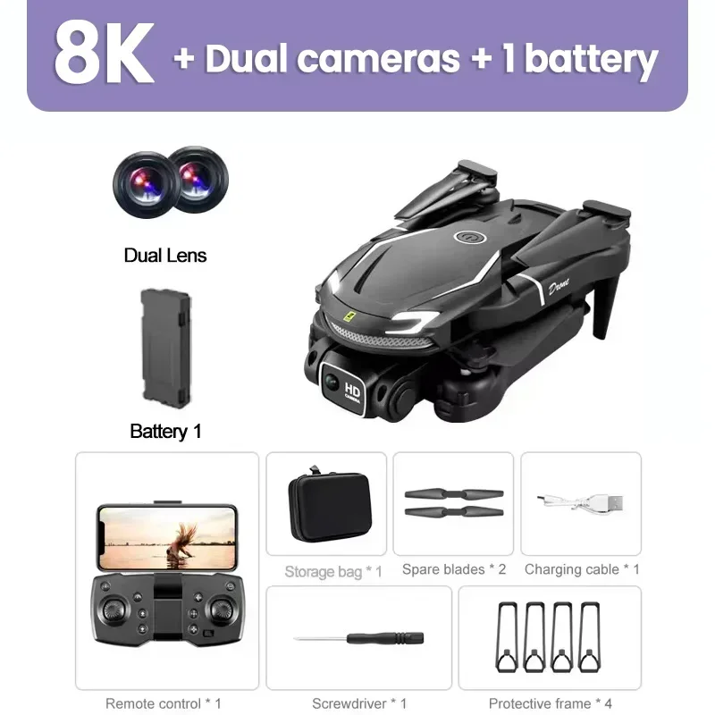 For Xiaomi  V88 Drone 4K Professional Dron HD Aerial Photography Remote Control Aircraft HD Dual Camera Quadcopter RC Toy UAV