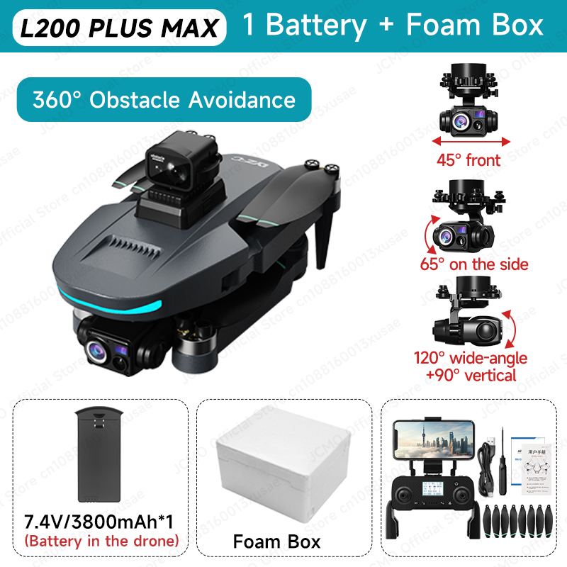 LYZRC L200 Plus Max 4K 3 Axis Camera Gimbal Drone GPS Positioning Brushless Motor 249g Light Weight Drone 360 Avoidance Obstacle