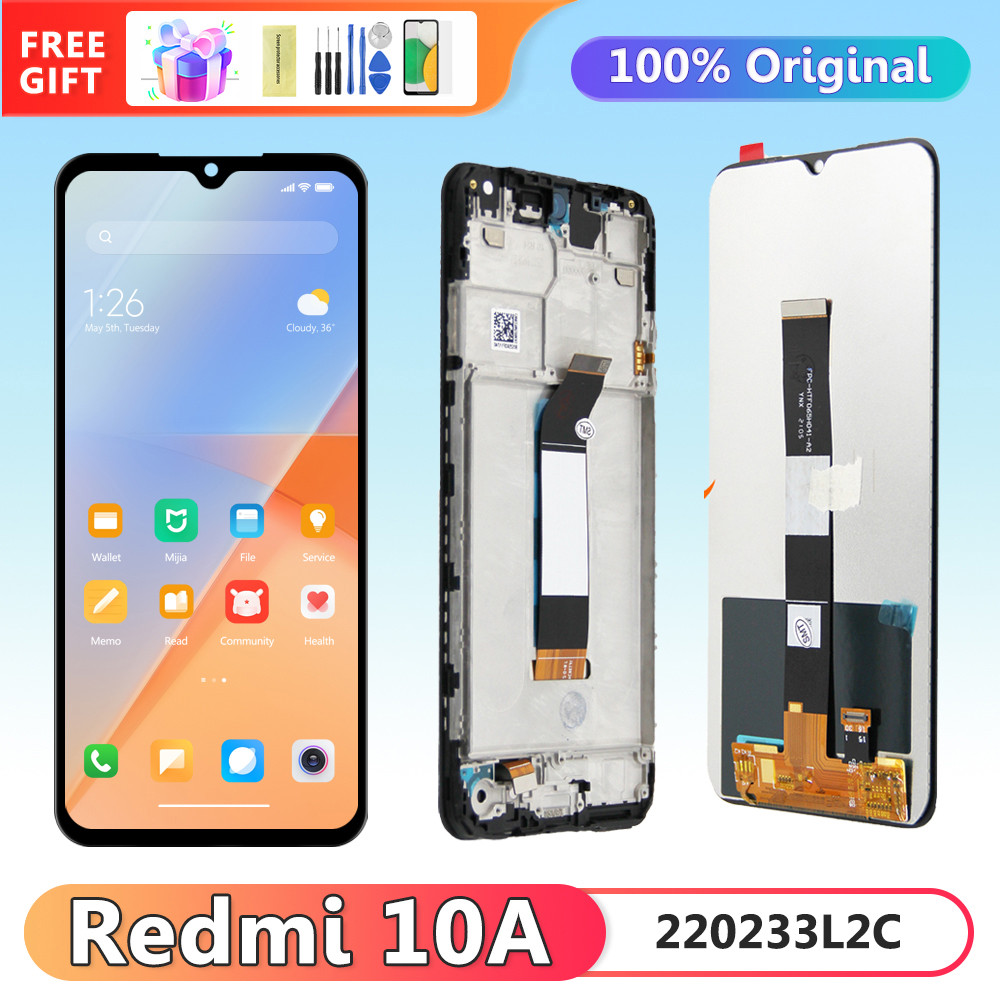 6.53'' Original Display for Xiaomi Redmi 10A 220233L2C Lcd Display Touch Screen Digitizer with Frame Replacement for Redmi10A
