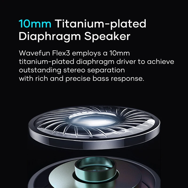 Wavefun Flex3 Bluetooth Neckband Earphones 24bit aptX HD Wireless Headphones with 10mm Titanium Speakers 30 Hours Music Playtime